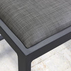 PURPLE LEAF Counter Height Bar Stool Set of 2 Modern Aluminum Rattan Wicker Outdoor Barstools with Backrest and Cushion for Kitchen Lawn Pool Bar Chairs Dark Grey