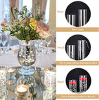 White Vase Filler for Floating Candles, 94ft Cuttable Faux Pearl Beads Strings Filler Cylinder Vases Centerpiece Table Decorations for Floating Effects, Wedding, Dining, Party, Celebration