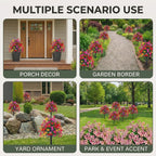 2026 Artificial Petunias with Ground Stake, 22" Outdoor Faux Flowers for Garden, Planter and Porch, Yard, Lifelike Decorative Flowers (Multi-Color‌, 1PCS)