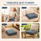 Allaboutsla Recliner Cushion for Elderly: 20x20x5 Comfy Recliner Seat Cushion, Dual-Layer Foam Support for Long Sitting and Raise Seat Height, Non-Slip Cushions for Recliners, Couch & Armchair - Gray