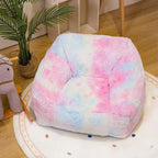 Cvortll Bean Bag Chairs for Kids, 27" Modern Rainbow Colors Beanbag Sofa with Sponge Filling & Comfy Soft Faux Fur, Kids Teens Bean Bags Chair Sofa for Bedroom, Living Room (Colorful)