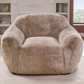 Homguava Bean Bag Chair Bean Bag Chairs for Adults Comfy Beanbag Chair with Spacious Design Giant Bean Bag Couch with Armrest Large Bean Bag Chair with Filler for Living Room Bedroom (Khaki)
