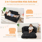 MAXYOYO Convertible Sofa Bed for Boys and Girls, Floor Kids Bean Bag Chair | Pull Out Folding Kids Sofa Chair, Comfy Kids Bean Bag Chair for Playroom, Gift for Children's Day & Birthday