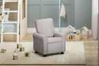 Olive & Opie Jordan Kids/Toddler Push Back Recliner Chair, Lounge Sofa for Boys & Girls Ages 3 and Up, Soft Upholstery, Greige