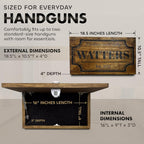 Bellewood Designs Customizable Hidden Gun Storage Wall Decor - Hidden Gun Safe with Family Name & Est Date - Magnetic Locking Concealment Shelf - Gun Concealment Furniture (Provincial)