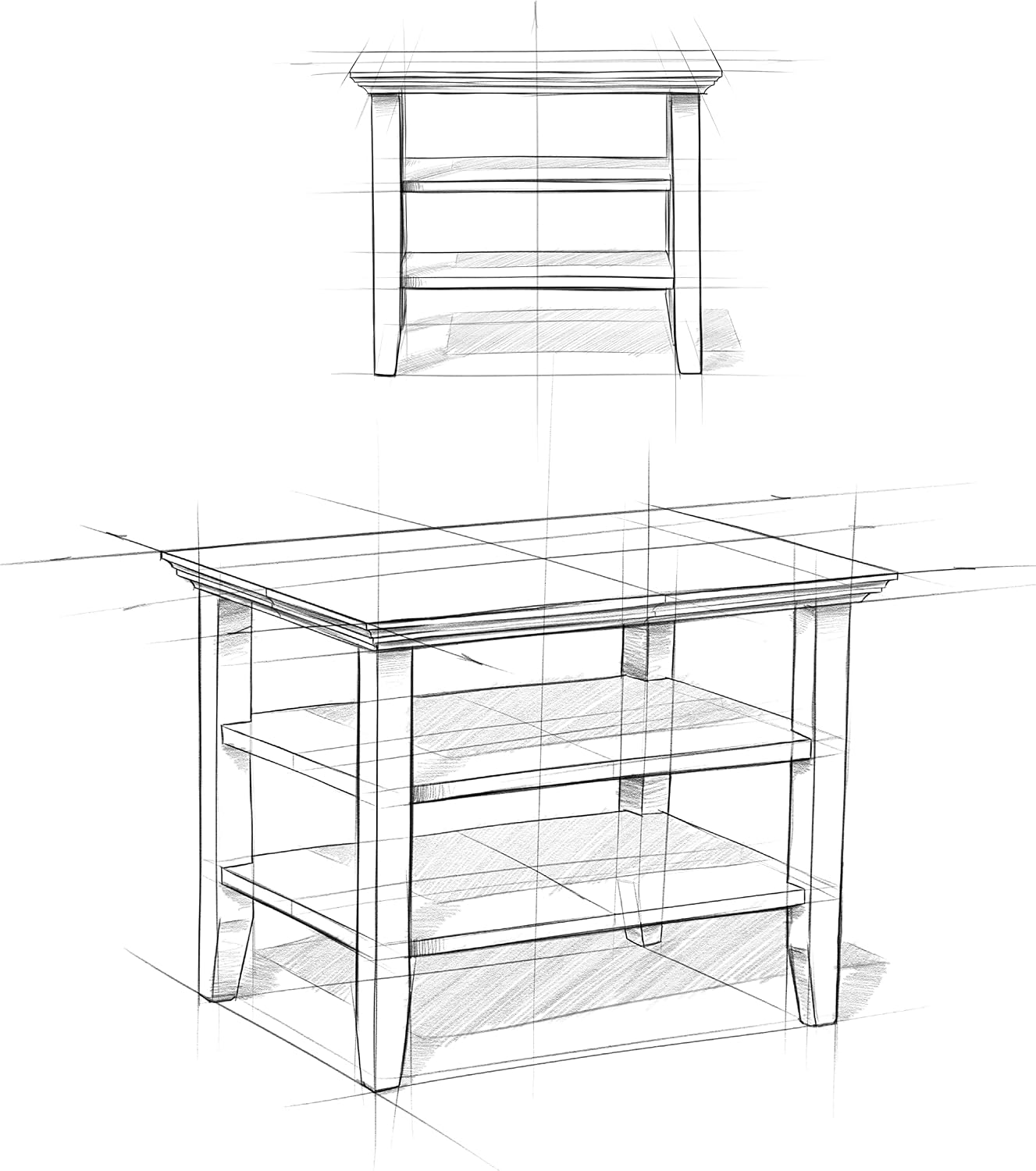 SIMPLIHOME Acadian Solid Wood 14 inch Wide Transitional-Style Narrow Side Tables in Black for the Living Room and Bedroom (Set of 2)