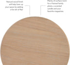 Powell Tarkin Round Natural Wood Turned Spindle Pedestal Side Accent Table