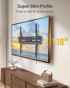 monTEK Heavy Duty Fixed TV Wall Mount for 50-100 Inch Large TVs up to 200 lbs, 4X Safety Tested, TV Mount Bracket for Home Theater & Commercial Use, Fits 16"/18"/24" Wood Studs, Max VESA 900x600mm