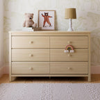 Storkcraft Alpine 6-Drawer Dresser, Driftwood | GREENGUARD Gold Certified, Brown Dresser for Bedroom, Kids & Nursery Storage, Safety Interlocking Drawers, Kids Bedroom
