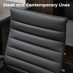 Office Desk Chair Leather, Conference Room Chairs with Wheels, Modern Executive Computer Guest Chairs with Arms.