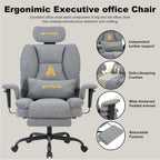 Symino Gaming Chair with Footrest, Up/Down Armrests, Suede Fabric Ergonomic Office Chair, 150° Recline Computer Chair for Desk, Grey