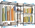 VIPEK Classic V6X Dynamic Closet System, Expandable Freestanding Clothes Rack with Shelves & Hanging Rods, Adjustable Width 62"-96", Modular Metal Clothing Rack Organizer for Reach-in Closet
