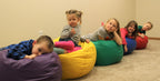 Child Bean Bag Chairs by Better American Products - Kid Sized Baseball Style Vinyl Bean Bag Chairs Perfect for Game Rooms and More (White)