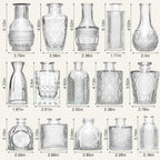 Arme 16Pcs Glass Bud Vase Set，Small Flower Vase for Centerpieces，Clear Bud Vases in Bulk， Mini Vintage Vase for Rustic Wedding Decorations