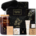14PCS Cancer Birthday Gifts for Women, Cancer Zodiac Gifts for Women Baskets, Get Well Gifts for Best Friend Sister, Can Astrological 16 oz Glass Cups Candle with Zodiac Gift Set Box