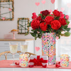 WinnerWhy 100 Pcs Conversation Hearts Vase Filler Resin for Candle Filler Candle Holder Floating Candles Candy Heart Centerpiece for Wedding Decor Macaron Color