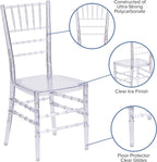 Flash Furniture Flash Elegance Crystal Ice Stacking Chiavari Chair