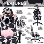 Techni Sport Black Cow Gaming Chair