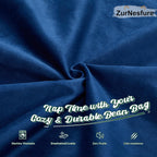 ZurNesfure Bean Bag Chair, Teardrop Small Bean Bag with Filling, 2.5FT Bean Bag Chairs for Living Room, Washable Comfy Chair with Handle, Fluffy Bean Bag for Reading Gaming Relaxing (Blue, 2.5FT)