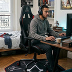 SUBSONIC Assassin's Creed Gaming Chair, Modern Black Faux Leather, Ergonomic, Lightweight, Arm Rest, Recliner, 150kg, 53cm Seat Depth