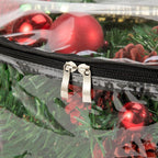 Clear Wreath Storage Bag 24 Inch Christmas Wreath Storage Container, Heavy Duty Wreath Protector with Handle for Holiday Seasonal Wreath Garland