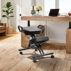 Ergonomic Kneeling Chair with Back Support, Office Kneeling Chair with Adjustable Height and Lumbar Support, Suitable for Banks, Conference Rooms, Offices, and Home Reception(Without Backrest)
