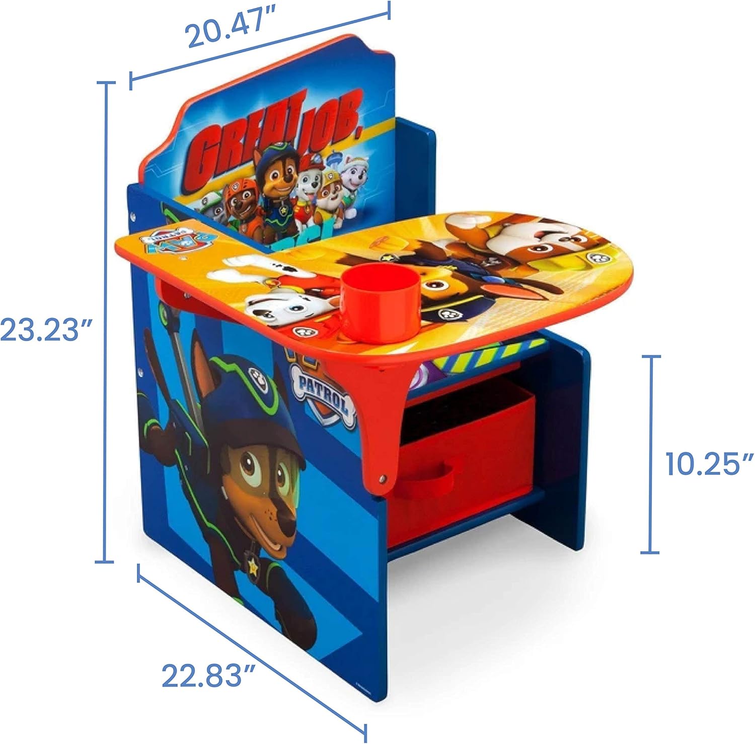 Delta Children Chair Desk with Storage Bin, Nick Jr. PAW Patrol