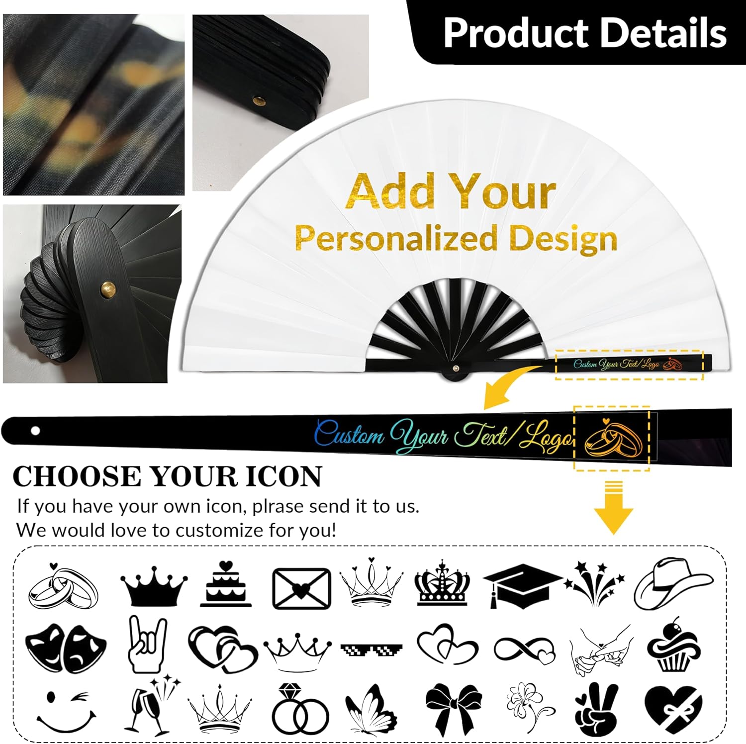 Personalized Line Dance Popping Fan personalized hand fans Custom Decorative Folding Fans with Picture Text for Wedding (1)