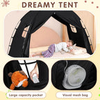 Bed Tent Twin Size - Privacy Sleeping Space with Blackout Design, Breathable Portable Indoor Floor Bed Tent for Toddler Transition