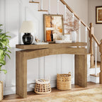 Celaform Console Tables for Entryway, 47.2 Inch Long Sofa Table with Storage, Farmhouse Wood Style Entry Table Behind Couch Table for Living Room, Entrance, Hallway (Light Brown)