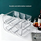 Transparent Wine Rack Stackable Bottle Holder for Refrigerator Beverage Storage and Organization at Home (2 Link)
