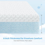 Dourxi Crib Mattress, Dual Firmness Soft & Firm Memory Foam Toddler Mattress, 3-Layer Baby Mattresses with Breathable Washable Cover, CertiPUR-US Certified, 52" x 27.5" x 6" for Crib and Toddler Bed