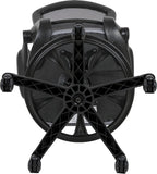 EMMA + OLIVER Mid-Back Dark Gray Mesh Ergonomic Drafting Chair with Foot Ring and Flip-Up Arms