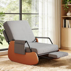 Furniliving Modern Glider Rocking Chair, Upholstered Nursery Glider Chair with Adjustable Recline & Retractable Footrest, Comfortable Lounge Chair for Mom Nursery Living Room Bedroom (Dark Grey)
