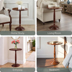 Convenience Concepts Classic Accents Amelia Spindle Table 18" - Traditional Solid Wood Round Side Accent, Display Pedestal for Transitional Living Room, Entryway, Hallway, or Bedroom, Espresso