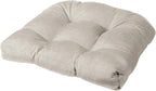 Cushion Source Tufted Chair Cushion | Rounded Back Corners | 21" x 19" x 4" Seat Cushion | No Ties | Indoor/Outdoor | Multiple Sunbrella Fabric Options Available (Sunbrella Elements Cast Silver)