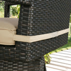 Ulax Furniture Outdoor Wicker Bar Height Stools