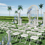 10 Pack Folding Chairs, Portable Party Chairs,Portable Plastic Stackable Commercial Seat with Steel Frame,Capacity for 350lb,for Office Wedding Party Patio Dinning Events