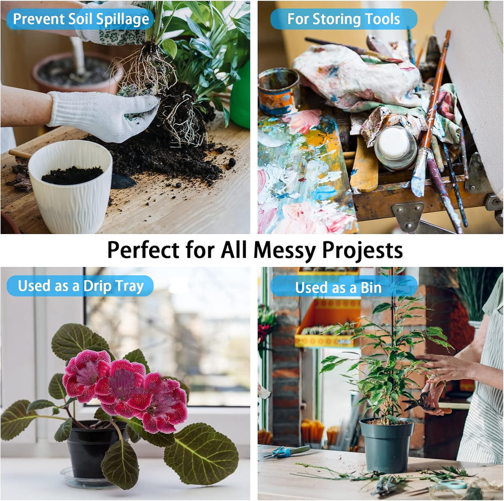 Repotting Mat for Indoor Plants Iridescent Plant Potting Mat Waterproof Potting Repotting Tray Gardening Gifts Mat Cactus Succulent,Orchid Potting Soil Mix Mess Control, 25.6" Garden Tool, Pots Mat