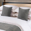 OSVINO Solid Bed Runner Textured Chenille Bed End Scarf Decorative Bedding Protection for Hotel Bedroom Wedding Room
