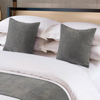 OSVINO Solid Bed Runner Textured Chenille Bed End Scarf Decorative Bedding Protection for Hotel Bedroom Wedding Room