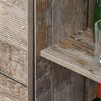 Freestanding Rustic Kitchen Buffet Cabinet, Pantry Storage Cabinet with Sliding Barn Door, Adjustable Shelf, Vintage Wood,for Kitchen