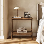 Solid Wood End Table with Storage Shelf, Small Accent Table for Living Room, Bedroom, or Office, Easy Assembly, Compact Side Table for Tight Spaces