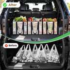 8 Pack Reusable Grocery Bags, Heavy-Duty Shopping Bags with Sturdy Handles, Water-Resistant & Foldable Organizer, Shopping Tote Bags for Groceries, Market, Car Trunk, Multi-Purpose, 33L