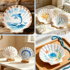 YATOJUZI 24PCS Natural Sea Shells for Crafting Decorating Scallop Seashells Vase Fillers Bulk Wholesale DIY Accessories Home Arts Decor Ornaments(6PCS 4-5inch & 18PCS 2-3inch)