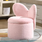 Toddler Chair Comfy Kids Chair with Storage, Cute Butterfly Chair for Girls, Plush Kids Reading Chair, 2 in 1 Pink Storage Ottoman Chair, Desk Chairs for Kids Furniture Decor Gifts, Pink