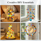 SallyFashion 32PCS Glass Marbles Bulk, 16mm/0.6inch Handmade Colorful Assorted Marbles for Vase Filler Flower Candle Crafts Centerpieces and Wedding Decoration