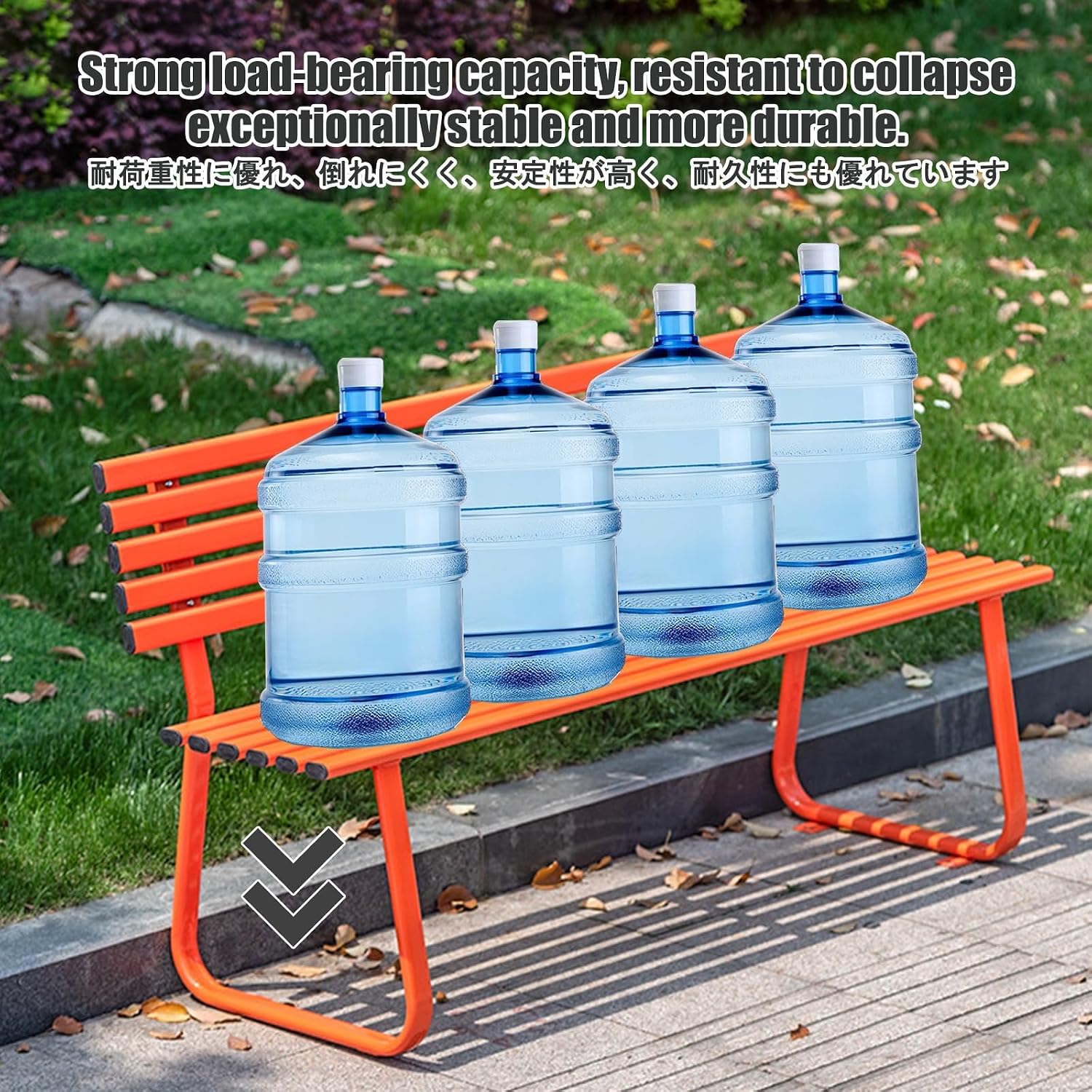 Outdoor Benches Weatherproof, Porch Benches Outdoor, It Features Strong Load Bearing Capacity and is Suitable for Porches, Lawns, Gardens, and Courtyards.(Blue,with Backrest)