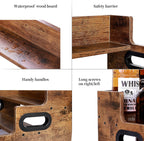Bottle Display Shelf, Coffee Syrup Rack Organizer, 3 Step Countertop Liquor Wine Rack, mini bar,Liquor Cabinet, Home Retro Bar Shelf Stand for Liquor Whiskey, Spirits (3 Tier)