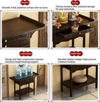 Altar Table,Meditation Table with Storage,Floor Puja Tables for Spiritual,Alter Cabinet with Drawer,Personal Shrine Altar,Buddhist Shrine Prayer Stand Riser,for Home Decor,Witch Wiccan(25.9x15.7x39.3i